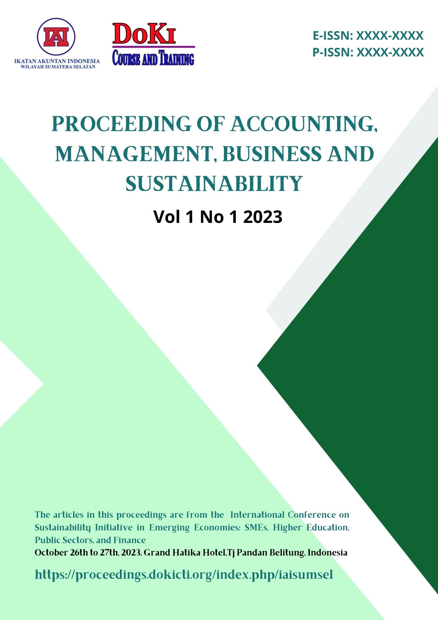 					View Vol. 1 (2023): Proceeding of Accounting, Management, Business and Sustainability
				