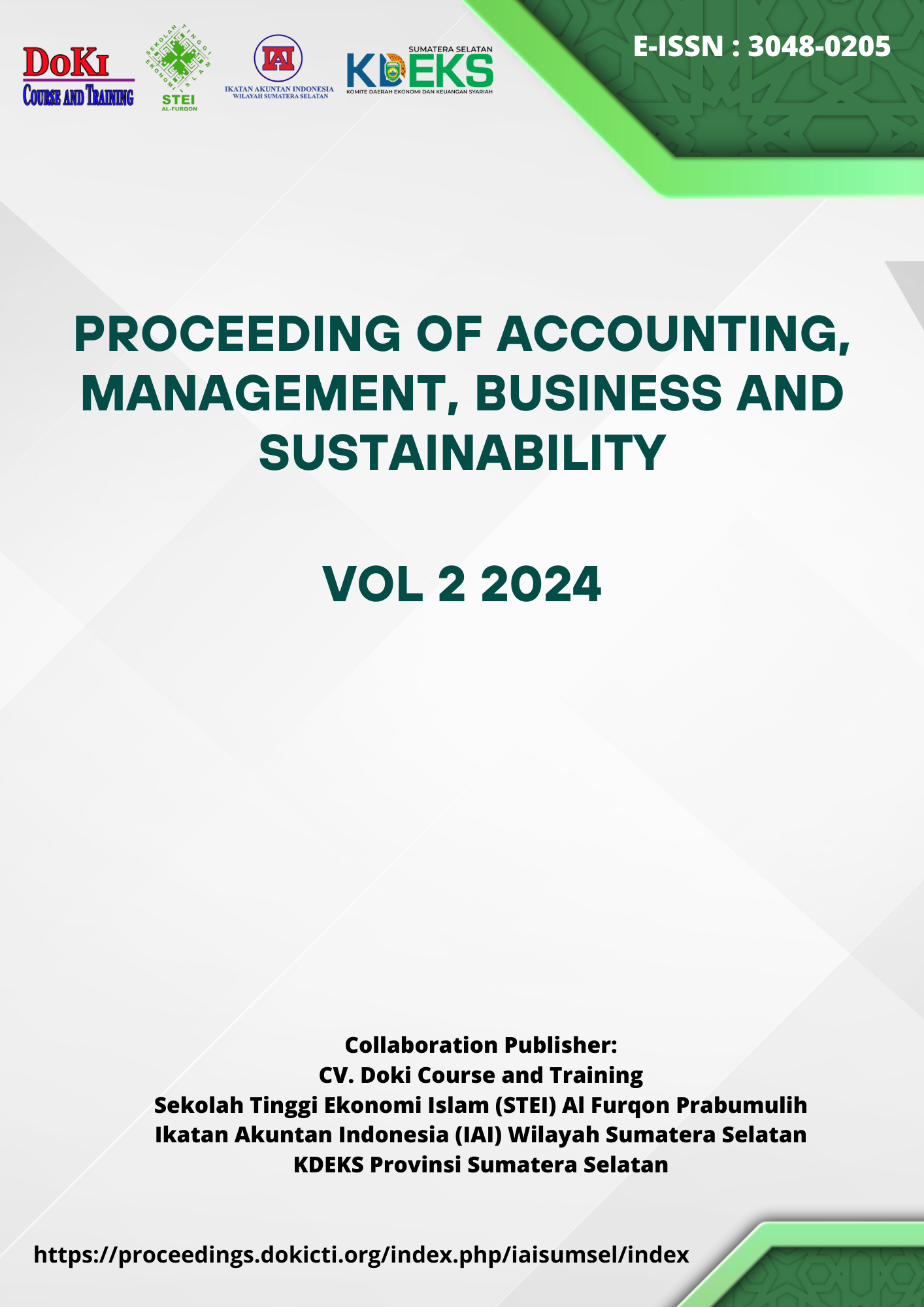 					View Vol. 2 (2024): Proceeding of Accounting, Management, Business and Sustainability
				